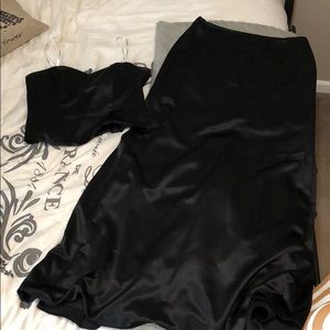 David's Bridal Dresses - David’s Bridal 2 Piece Satin Gown Extra Long Skirt David's Bridal Dresses - David’s Bridal 2 Piece Satin Gown Extra Long Skirt